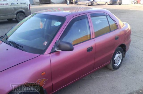 Ветровики Хендай Акцент 1 (дефлекторы окон Hyundai Accent X3)