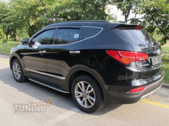 Ветровики Хендай Санта Фе 3 (дефлекторы окон Hyundai Santa Fe 3 