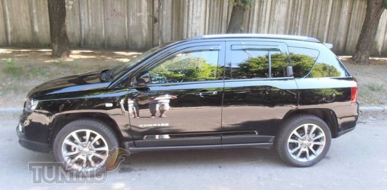 Ветровики Джип Компас (дефлекторы окон Jeep Compass)