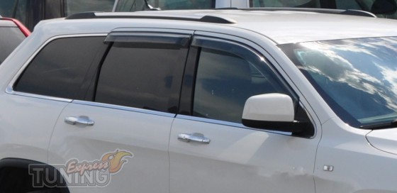 Ветровики Джип Гранд Чероки 4 (дефлекторы окон Jeep Grand Cherok