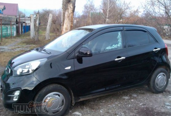 Ветровики Киа Пиканто 2 (дефлекторы окон Kia Picanto 2)