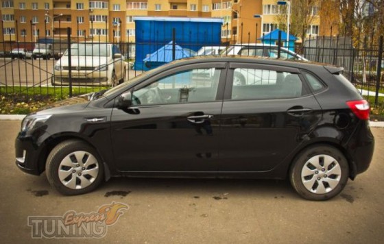 Ветровики Киа Рио 3 хэтчбек (дефлекторы окон Kia Rio 3 hb)