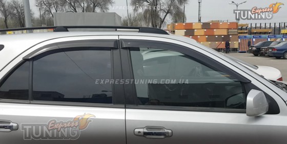 Ветровики Киа Соренто 1 (дефлекторы окон Kia Sorento 1)