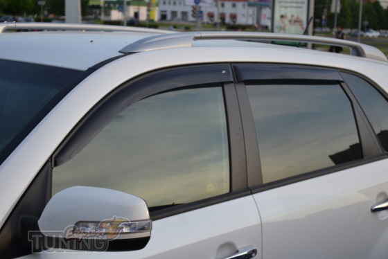 Ветровики Киа Соренто 2 (дефлекторы окон Kia Sorento 2)
