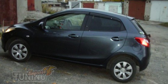 Ветровики Мазда 2 DE (дефлекторы окон Mazda 2 DE)
