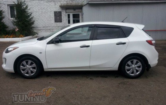 Ветровики Мазда 3 BL хэтчбек (дефлекторы окон Mazda 3 BL hb)
