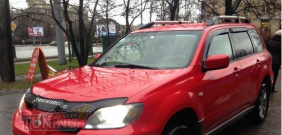 Ветровики Митсубиси Аутлендер 1 (дефлекторы окон Mitsubishi Outl