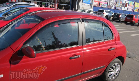 купить Ветровики Ниссан Микра К12 (дефлекторы окон Nissan Micra 