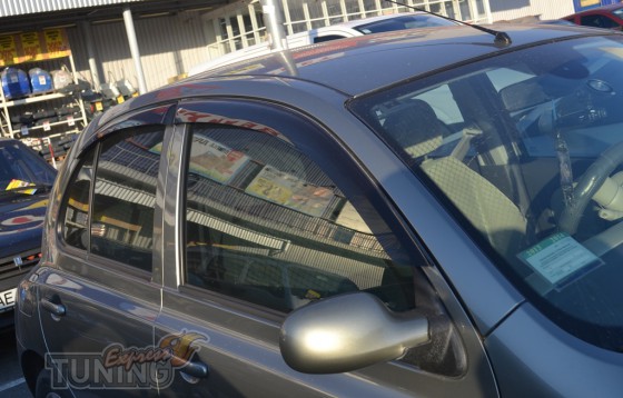 Ветровики Nissan Micra K12 (дефлекторы окон )