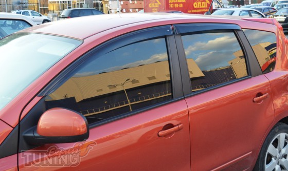 Ветровики Ниссан Ноут 1 (дефлекторы окон Nissan Note 1)