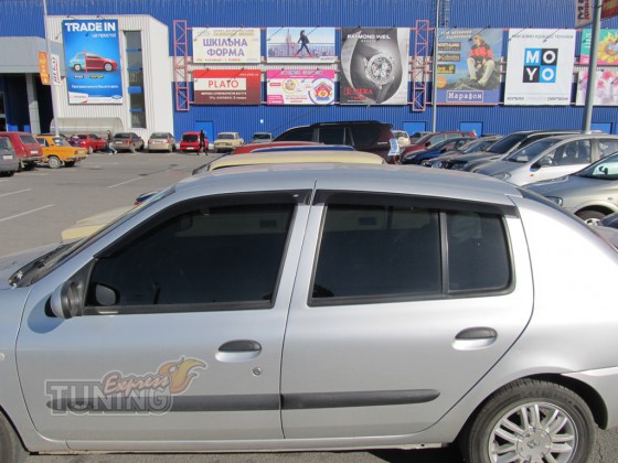 Ветровики Renault Clio 3 (дефлекторы окон Рено Клио 3 хэтчбек)