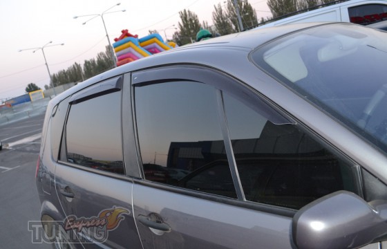 Ветровики Renault Scenic 2 (дефлекторы окон )