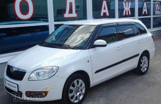 Оригинальные ветровики на окна Skoda Fabia 2 combi