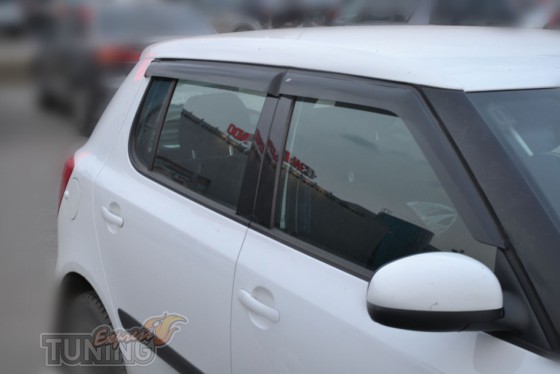 Ветровики Шкода Фабия 2 хэтчбек (дефлекторы окон Skoda Fabia 2 H