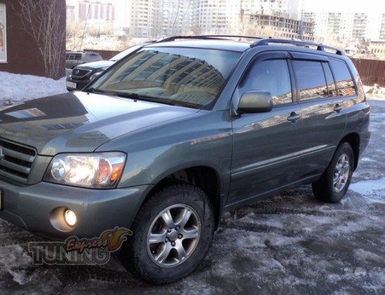 Ветровики Тойота Хайлендер 1 (дефлекторы окон Toyota Highlander 