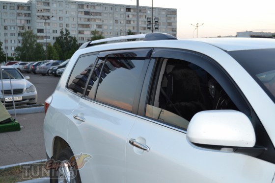 Ветровики Тойота Хайлендер 2 (дефлекторы окон Toyota Highlander 