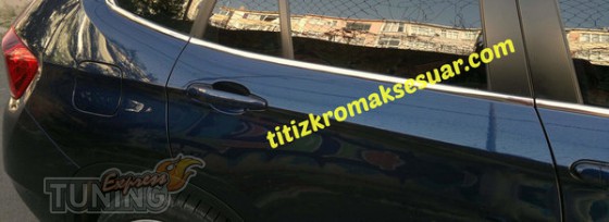 Хром окантовка стекол Bmw X1 E84 (хром пакет на боковые стекла Б