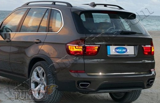 Хромированная кромка багажника Bmw X5 E70 фото (хром кант задней