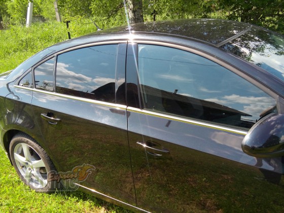 Хромированные молдинги стекол Шевроле Круз (хром молдинги Chevro