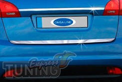 Хромированная кромка крышки багажника Kia Venga 2010 (хром кант 