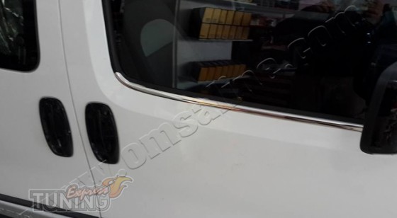 Хромированные молдинги стекол Peugeot Bipper (хром окантовка сте