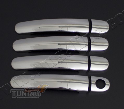 Хром накладки на ручки Шкода Фабия 1 (хромированные накладки на дверные ...