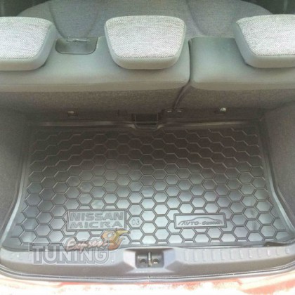 Резиновый коврик багажника Nissan Micra K12