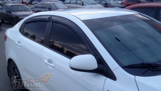 Дефлекторы окон Киа Рио 3 (ветровики Kia Rio 3)