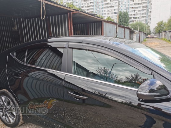 Дефлекторы окон для Hyundai Elantra 6 AD фото Cobra