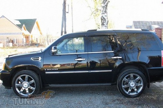 Ветровики Кадиллак Эскалейд 3 (дефлекторы окон Cadillac Escalade
