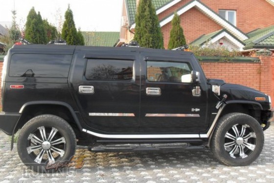 Дефлекторы окон на Hummer H3 фото