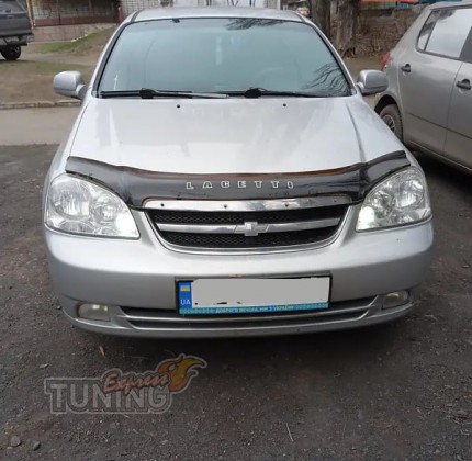 Дефлектор капота для Chevrolet Lacetti седан черный