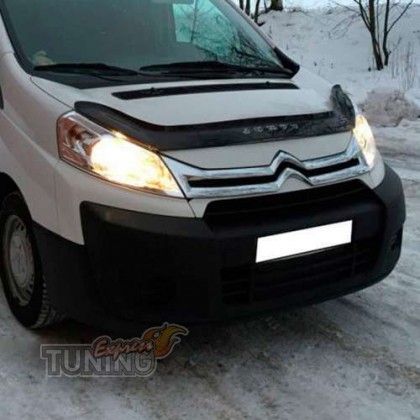 Дефлектор капота Ситроен Джампи 2 (мухобойка на капот Citroen Ju
