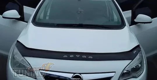 Дефлектор капота на Opel Astra J фото