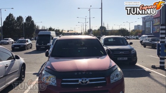 Мухобойка на капот Тойота РАВ-4 3 (дорестайлинг)