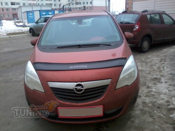 Дефлектор капота для Opel Meriva B мухобойка фото