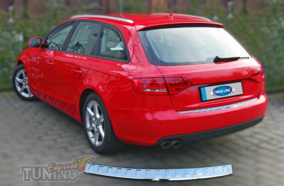 Накладка на задний бампер Audi A4 B8