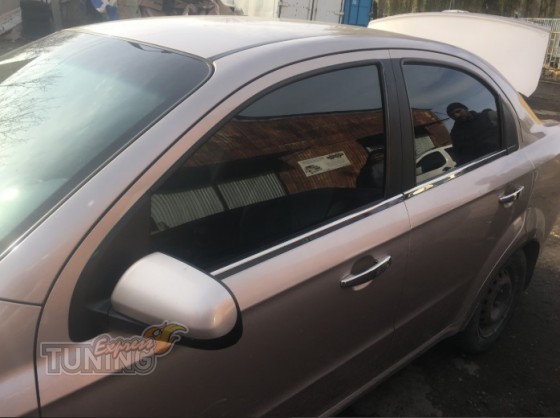 Хром молдинги стекол Шевроле Авео Т250